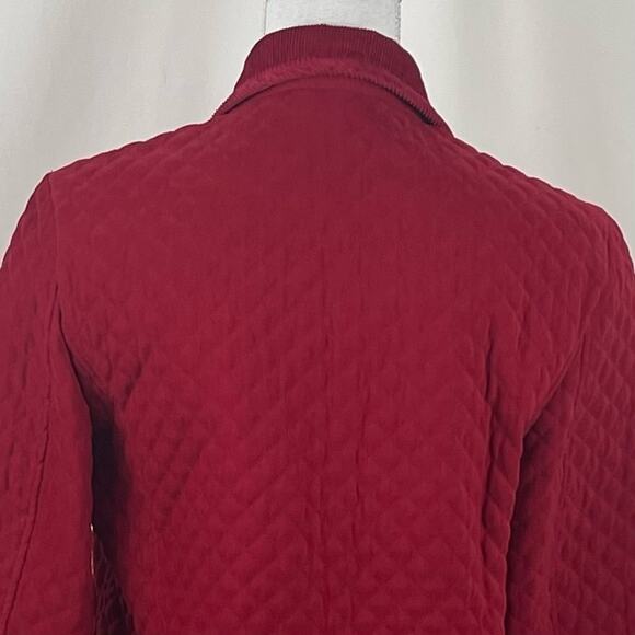 Talbots Red Quilted CottageCore Casual Feminine Jacket NWOT Size S - Picture 5 of 10